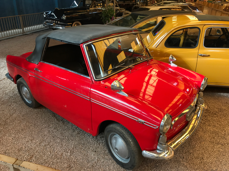 Autobianchi Bianchina, a gussied up Fiat 500 made famous when a gorilla drove one in a Pink Panther movie.
